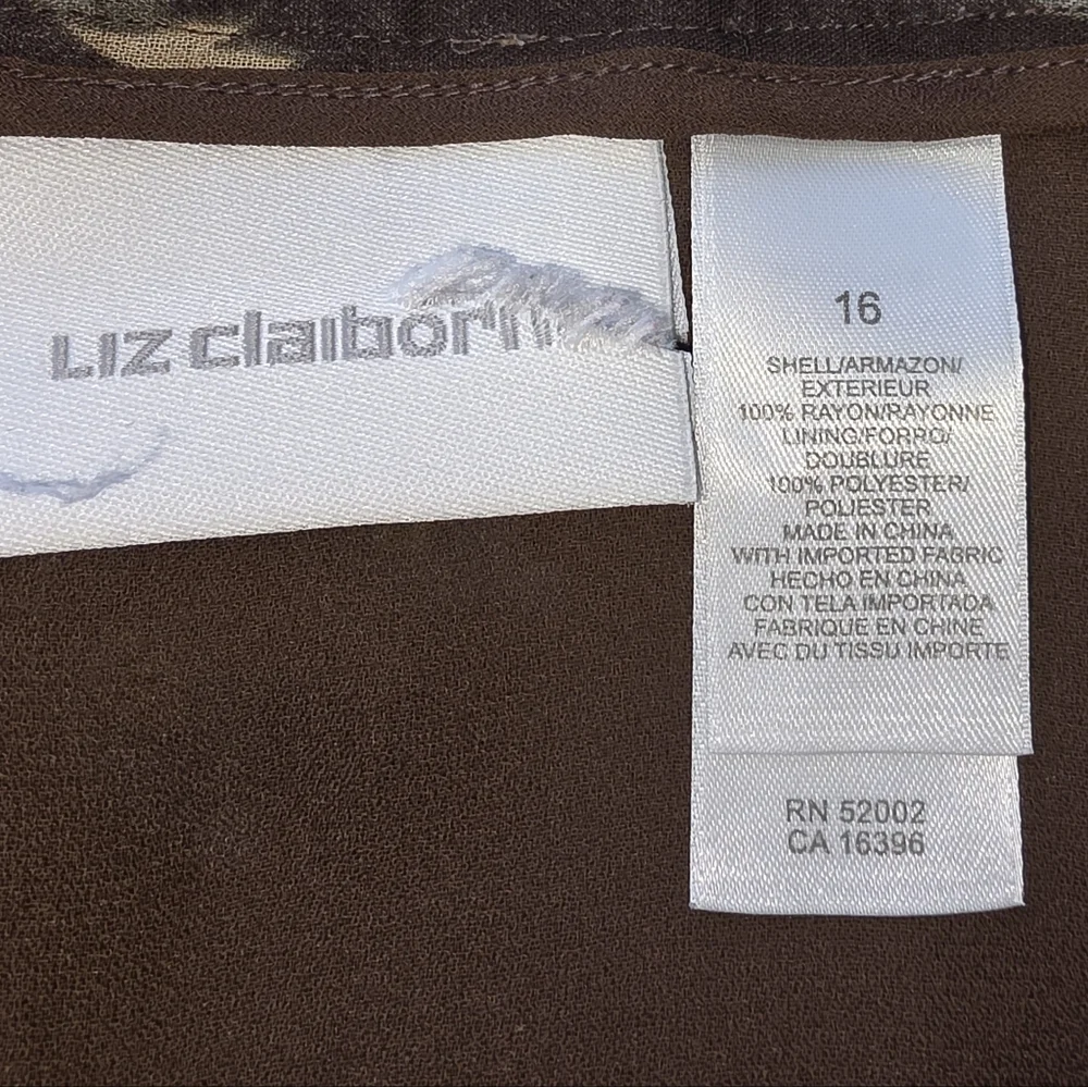 Liz Claiborne Floral A-Line Skirt Midi Size‎ 16 Back Zip Cottagecore Boho Retro - Picture 4 of 7